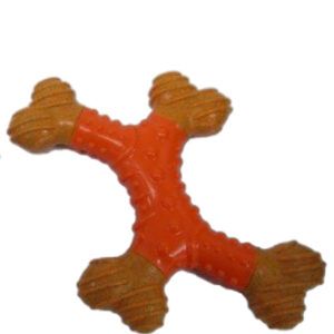 Ethical Pet Bambone Dental X-Bone 6in. Peanut Butter