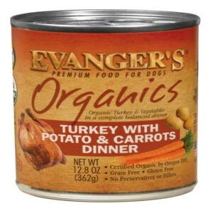 Evanger's Organics Turkey with Potato & Carrots Dinner Canned Dog Food 12.8 oz 12 Pack