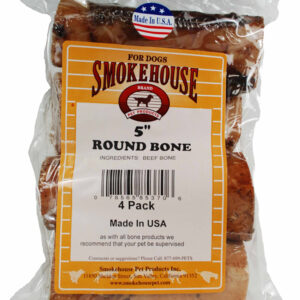 Smokehouse USA Made Round Bones Dog Chew Value Pk 4 Count 5 in