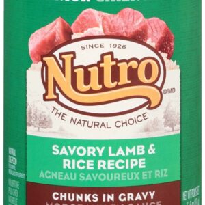 Nutro Savory Lamb and Rice Recipe Chunks In Gravy Can Senior Dog Food 12Ea/12.5Oz