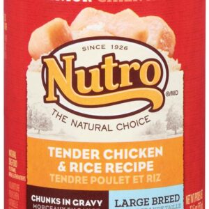 Nutro Tender Chicken and Rice Recipe Can Large Breed Senior Dog Food 12Ea/12.5Oz