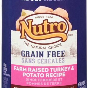 Nutro Grain Free Farm Raised Turkey and Potato Recipe Can Dog Food 12Ea/12.5Oz