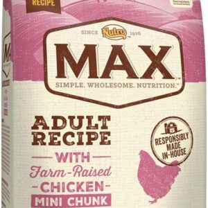 Nutro Max Adult Recipe With Farm Raised Chicken Mini Chunk Dry Dog Food 4 Pounds