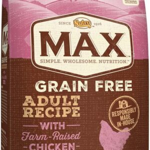 Nutro Max Adult Grain Free Recipe With Farm Raised Chicken Mini Chunk Dry Dog Food 4 Pounds