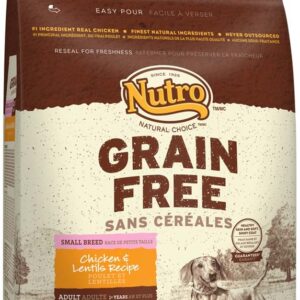Nutro Grain Free Small Breed Adult Farm-Raised Chicken, Lentils and Sweet Potato Recipe Dry Dog Food 4 Pounds
