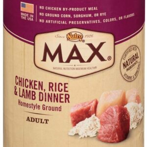 Nutro Max Chicken Rice and Lamb Dinner Can Dog Food 12Ea/12.5Oz