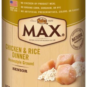 Nutro Max Chicken and Rice Dinner Senior Can 12Ea/12.5Oz