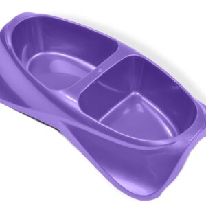 Van Ness Plastics Light Weight Dog Double Bowl Assorted Large