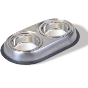 Van Ness Plastics Stainless Double Dog Bowl Silver Small