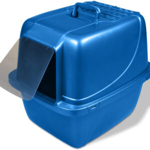 Van Ness Plastics Enclosed Cat Litter Box Blue Extra-Giant