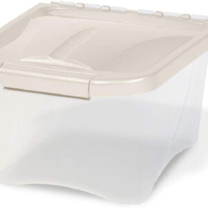 Van Ness Plastics Pet Food Container White, Clear 5 Pounds