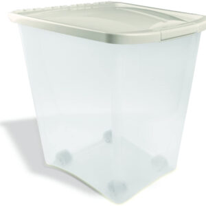 Van Ness Plastics Pet Food Container White, Clear 50 Pounds