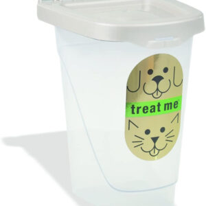 Van Ness Plastics Pet Treat Container White, Clear
