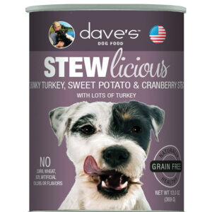Daves Pet Food Dog Stewlicious Turkey, Sweet Potato and Cranberry Stew 13Oz (Case Of 12)