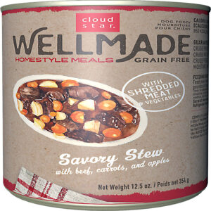 Cloud Star Wellmade Homestyle Meals Savory Stew With Beef Recipe Grain-Free Canned Dog Food 12.5Oz