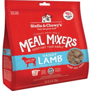 Stella and Chewys Freeze Dried Raw Dandy Lamb Meal Mixers Grain-Free Dog Food Topper 18 Oz