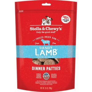 Stella and Chewys Freeze Dried Dandy Lamb Dinner Patties Raw Dog Food 25 Oz