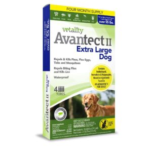 Vetality Avantect II Flea & Tick For Dogs 0.648 fl. oz 4 Count
