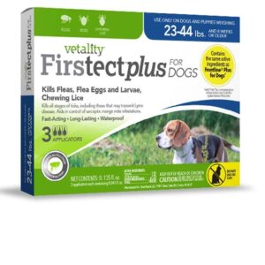 Vetality Firstect Plus Flea & Tick for Dogs 0.135 fl. oz 3 Count