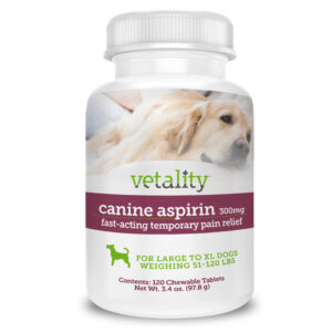 Vetality Canine Aspirin Chewable Tables 300mg 1ea/120 ct