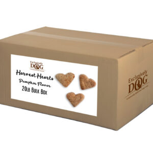 Exclusively Pet Harvest Hearts Pumpkin Flavor Biscuits Dog Treats Bulk, 20 Lb