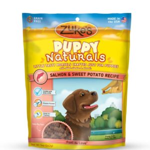 Zukes Puppy Naturals Grain Free Salmon and Chickpea Dog Treats 5 Oz