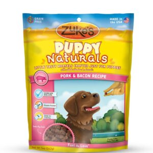 Zukes Puppy Naturals Grain Free Pork and Chickpea Dog Treats 5 Oz