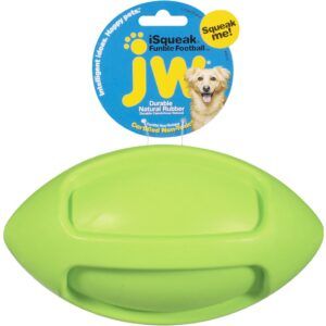 JW Pet iSqueak Funble Dog Toy Football Assorted Large