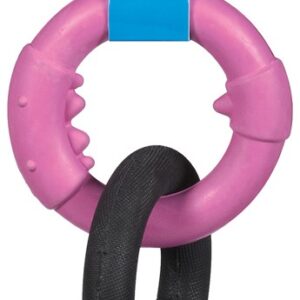 JW Pet Big Mouth Triple Ring Dog Toy Triple Rings Multi-Color Small