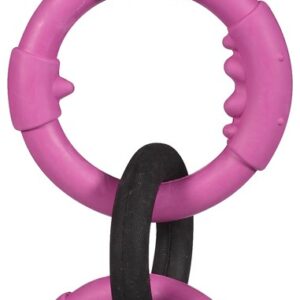 JW Pet Big Mouth Triple Ring Dog Toy Triple Rings Multi-Color Large