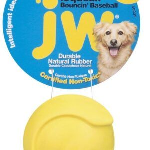 JW Pet iSqueak Bouncin' Dog Toy Baseball Assorted Small