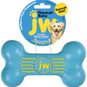 JW Pet iSqueak Bone Dog Toy Assorted Medium