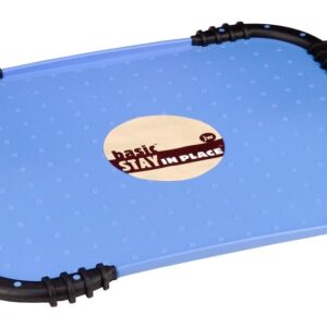JW Pet Skid Stop Stay in Place Dog Food Mat Blue, Black One Size