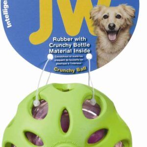 JW Pet Crackle Heads Crackle Ball Dog Toy Assorted Medium