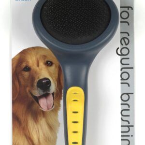 JW Pet Slicker Brush Grey, Yellow Large