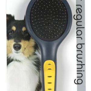 JW Pet Pin Brush Grey, Yellow Large