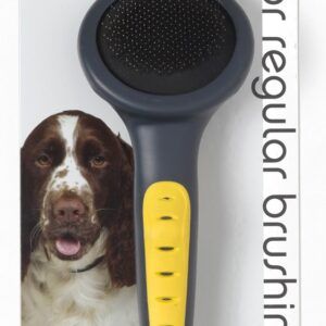 JW Pet Slicker Brush Grey, Yellow Small