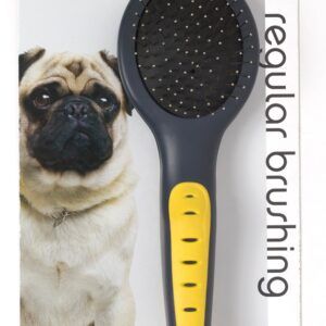 JW Pet Pin Brush Grey, Yellow Small
