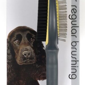 Jw Pet Double Sided Brush Grey, Yellow One Size