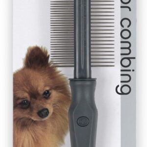 JW Pet Double Sided Comb Grey, Yellow One Size