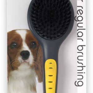 Jw Pet Bristle Brush Grey, Yellow One Size