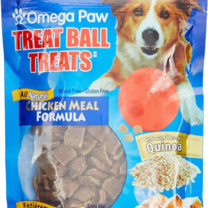 Omega Paw Tricky Treat Ball Dog Treats Chicken 7 oz