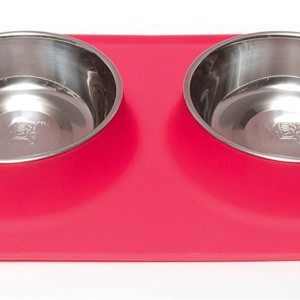 Messy Mutts Dog Double Feeder Red 3 Cup