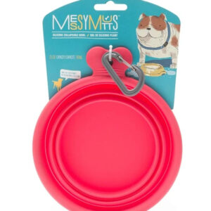 Messy Mutts Dog Collapsible Bowl Red 1.5 Cup