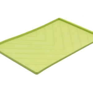 Messy Mutts Dog Silicone Mat Metal Rods Green Large