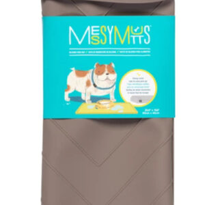 Messy Mutts Dog Silicone Mat Metal Rods Grey Large