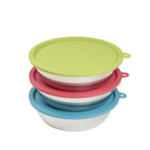 Messy Mutts Dog Bowl and Lid Set 1.5 Cup 6 Pack