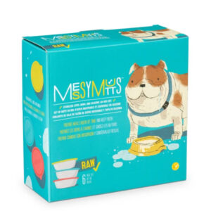 Messy Mutts Dog Bowl and Lid Set 6 Cup 6 Pack