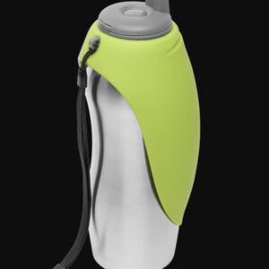 Messy Mutts Dog Travel Water Bottle Bowl Green