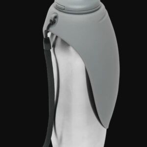 Messy Mutts Dog Travel Water Bottle Bowl Grey
